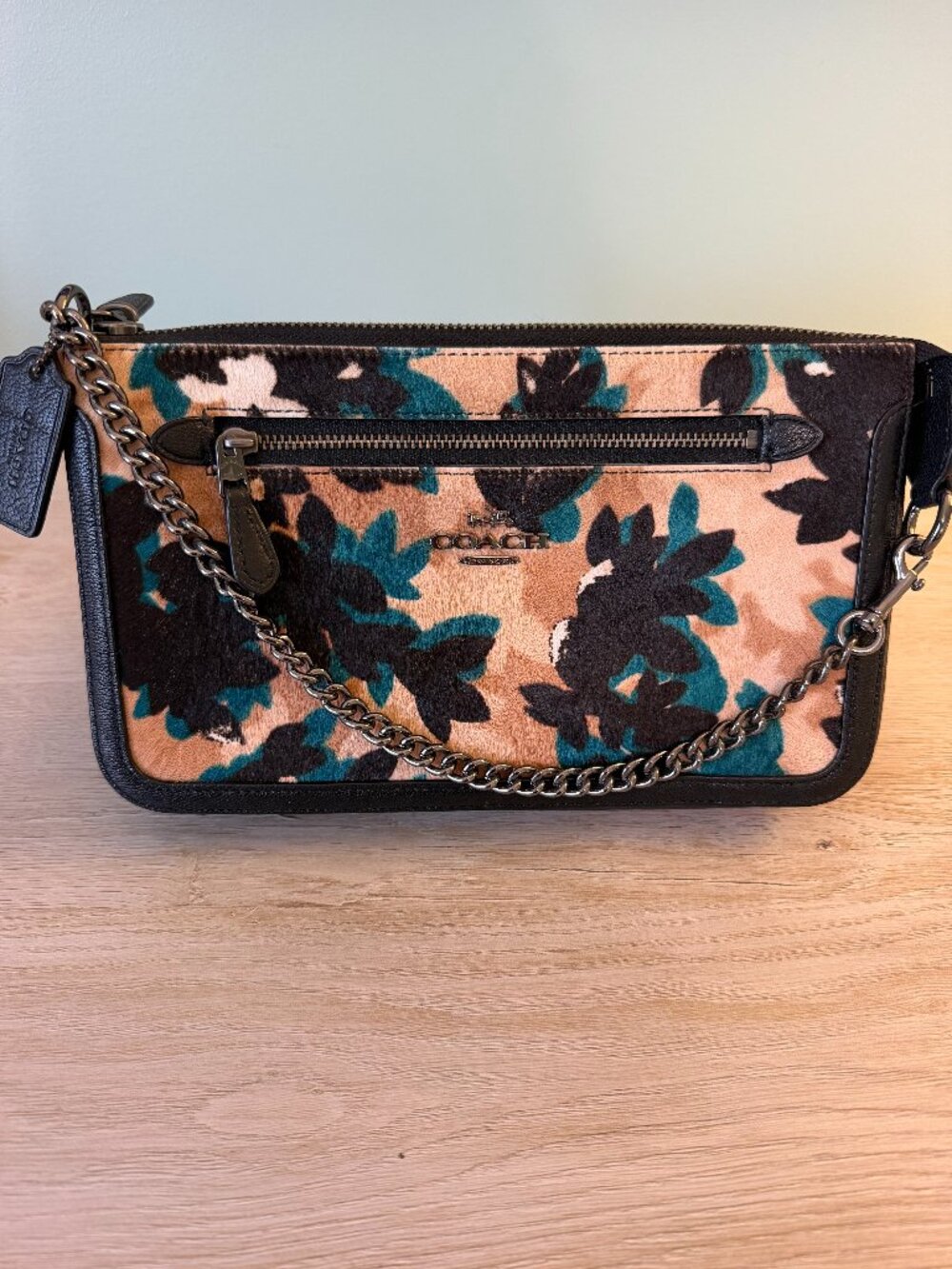 COACH NWOT Nolita, Spring Leaf Haircalf Clutch